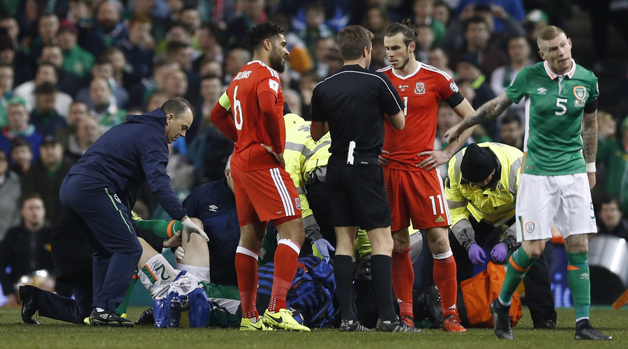 Gruesome tackle breaks footballer’s leg in World Cup qualifier (GRAPHIC VIDEO, PHOTOS)