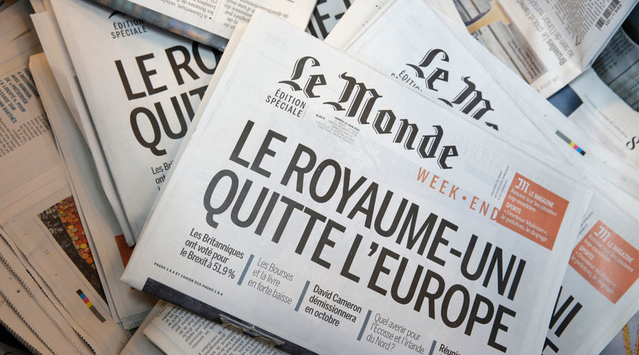 European press split by mockery & worry on Brexit Day
