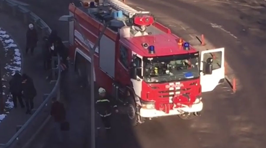1 person killed, 4 seriously injured as fire truck hits bus stop near Moscow's Domodedovo airport