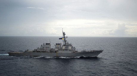 Guided-missile destroyer USS Decatur (DDG 73) operates in the South China Sea © 