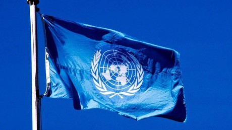 The flag of the United Nations, in front of UN Headquarters in New York. © Reuters