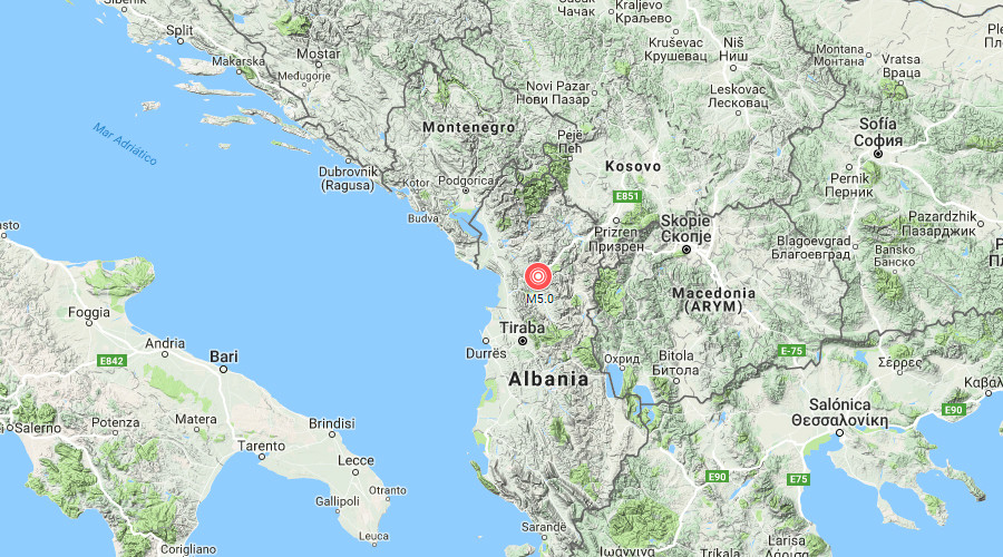 Magnitude 5.0 earthquake hits Albania, no reports of injuries