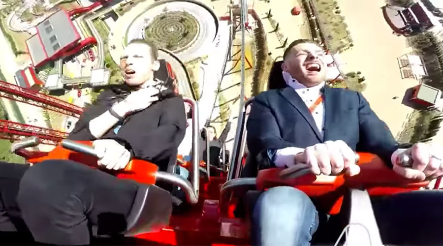 Bird strikes thrill-seeker at ‘Ferrari’ speeds on newly opened rollercoaster (VIDEO)