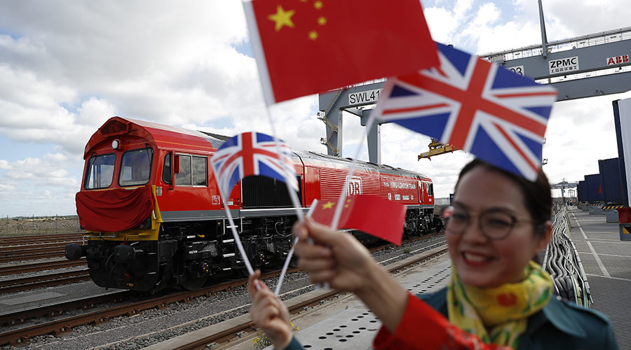 First freight train sets off for China from UK