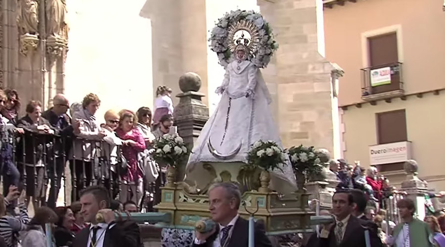 Christians at ‘Descent of the Angel’ ceremony in Spain during Holy Week