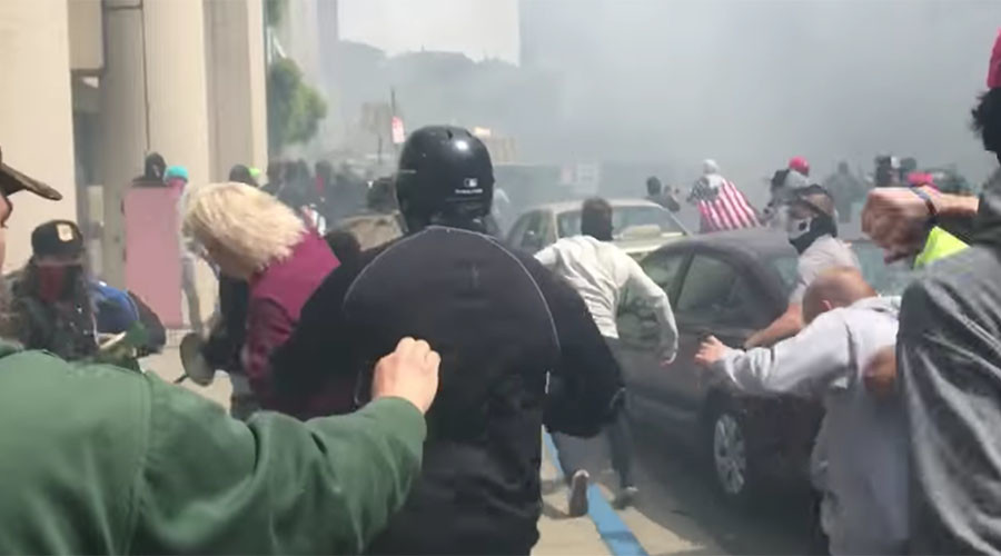 Calls for White Supremacist’s arrest after sucker punching woman at ‘Battle of Berkeley’ (VIDEO)