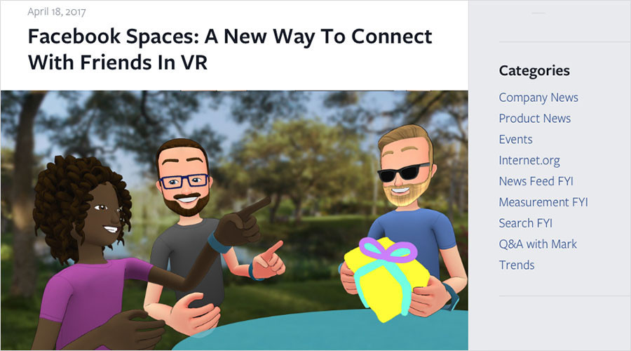 ‘Like hanging out in person’: Facebook launches new VR platform