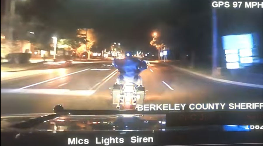 High-speed police chase leaves motorcyclist dead, South Carolina deputy on leave (VIDEO)