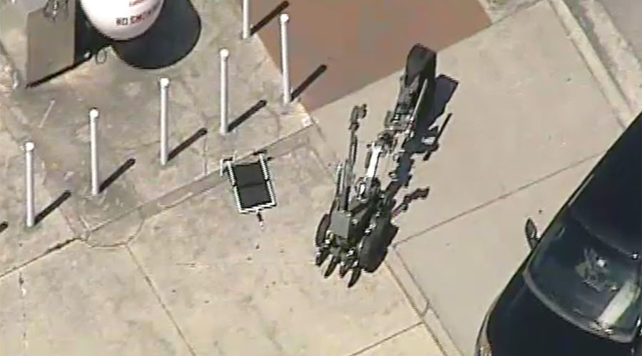 Police robot blows up suitcase in suspected bomb incident in Kissimmee, Florida