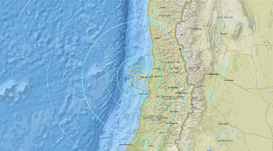 6.9 quake strikes off Chile coast near capital Santiago