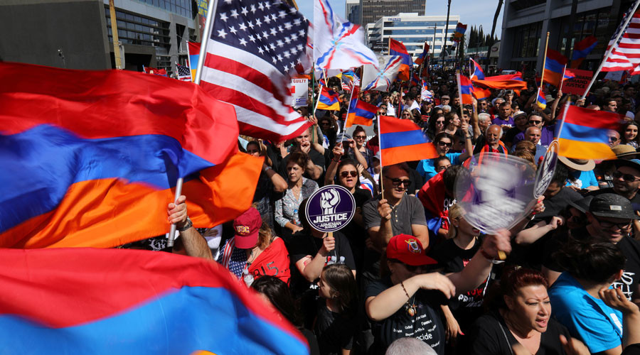 Thousands hold rallies across globe to commemorate Armenian genocide (VIDEOS)