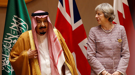 British Prime Minister Theresa May (R) and Saudi King Salman bin Abulaziz Al-Saud (L). © Hamad I Mohammed