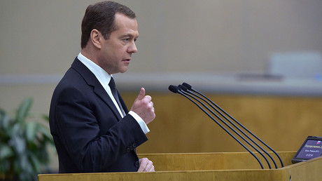  Prime Minister Dmitry Medvedev at the State Duma © Vladimir Fedorenko