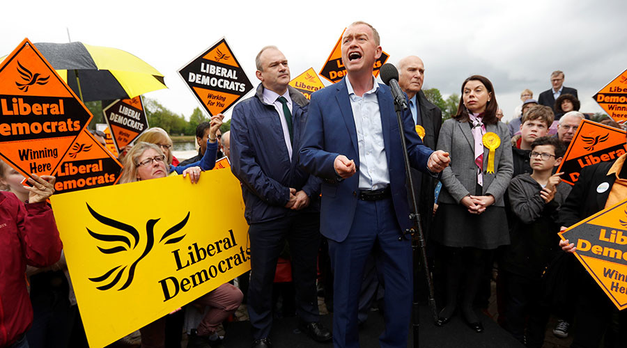 Pro-Brexit voter rails against Lib Dem leader on campaign trail (VIDEO)