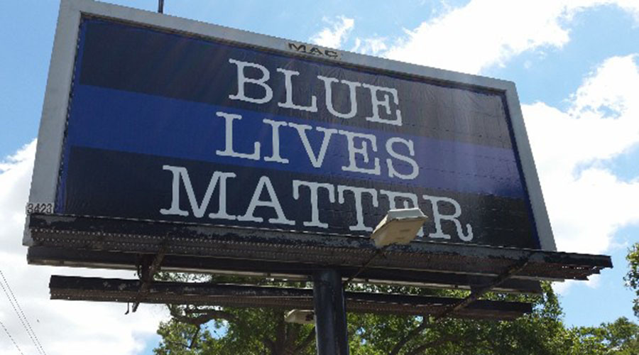 ‘Blue Lives Matter’ billboard set up near scene of Charleston cop's killing of Walter Scott