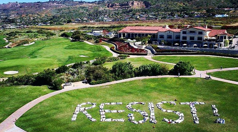 ‘Resistance reigns’: Flash-mob protesters invade park near Trump’s plush LA golf club (PHOTOS)