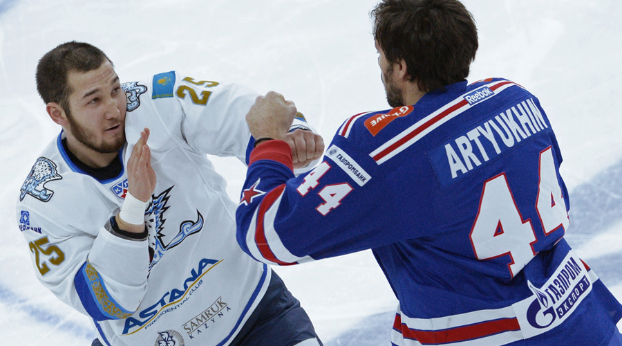 Hockey enforcer banned for life in KHL gets MMA offer from Fight Nights Global