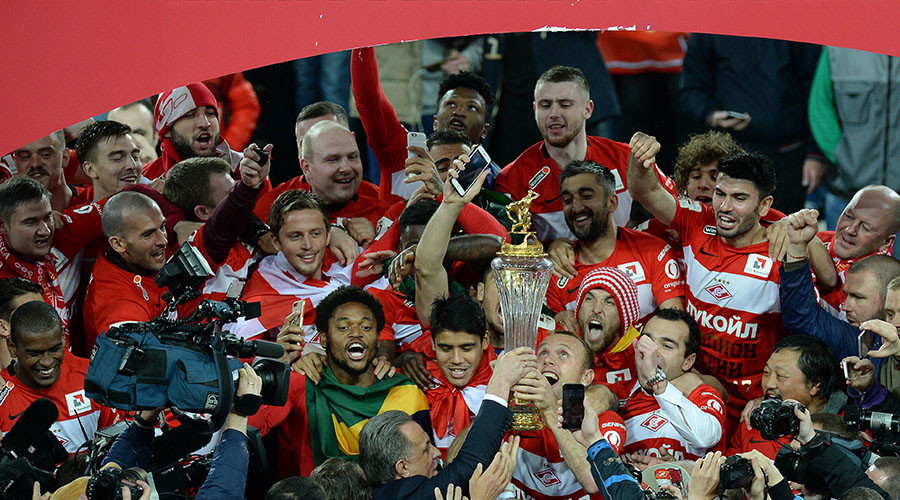 Crowning glory: Russian champions Spartak presented with 1st league trophy since 2001
