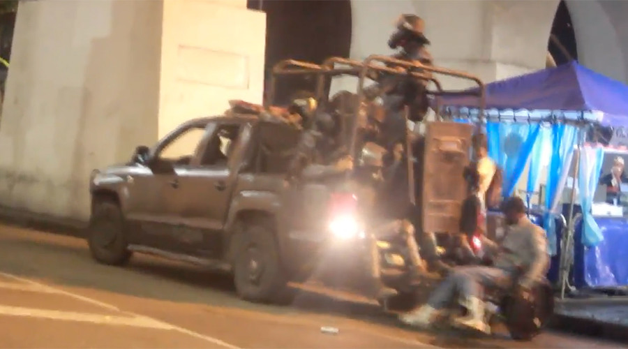 Riot police vehicle knocks over wheelchair user in Rio de Janeiro (VIDEO)