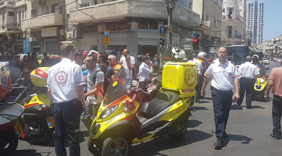 Car crash with passers-by injured in central Tel Aviv (PHOTOS, VIDEO)