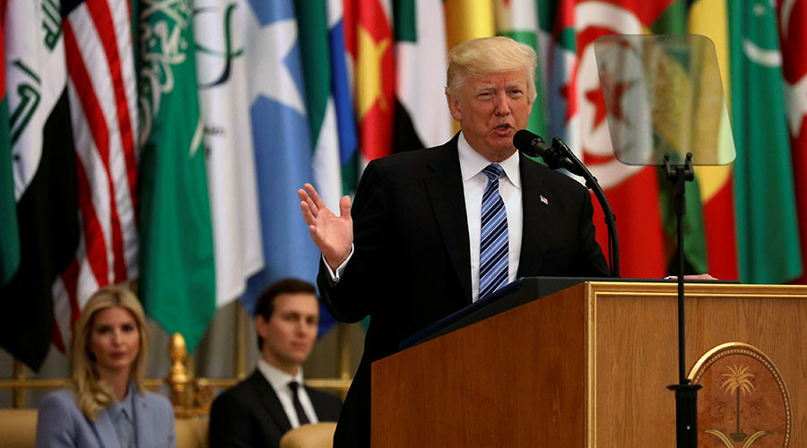 Trump talks tough on extremism in Middle East - but it's guns, oil, and money that matter