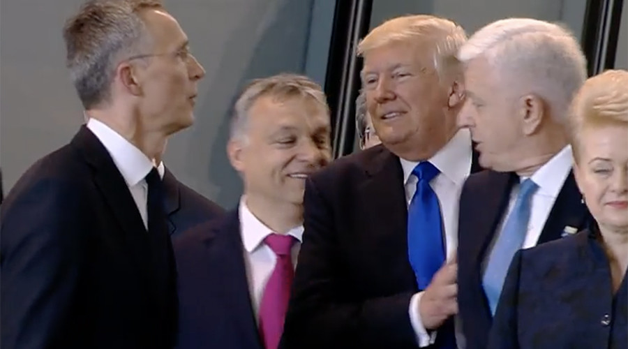 Montenegro manhandled? Video shows Trump shoving PM aside at NATO summit