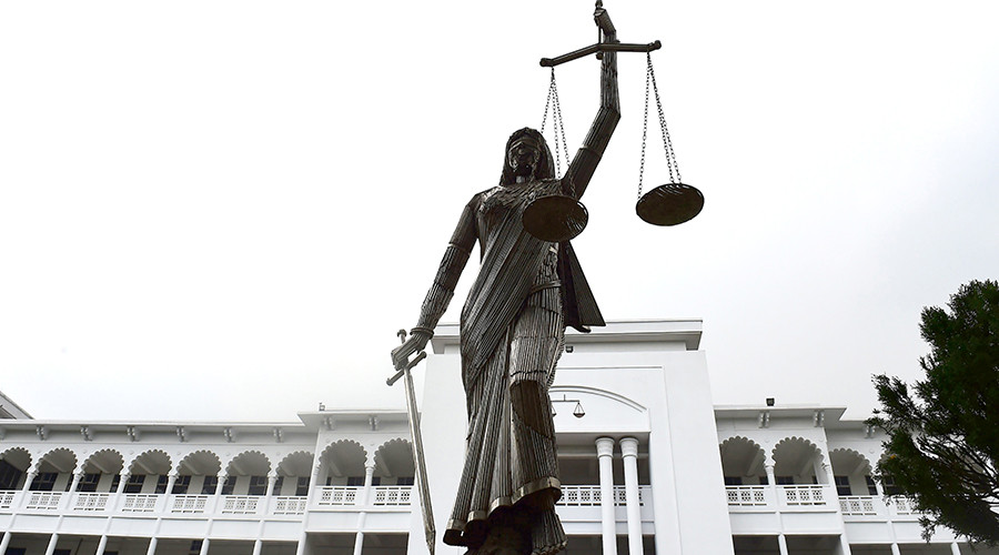 ‘Un-Islamic’ Lady Justice statue reinstalled in Bangladesh after protests led to removal
