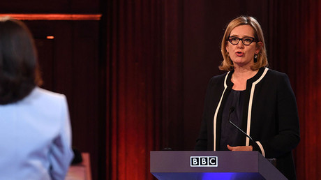 Home Secretary Amber Rudd at Wednesday's debate © Stefan Rousseau 