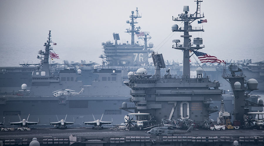 Japan's military begins major drill with US carriers watching North Korea