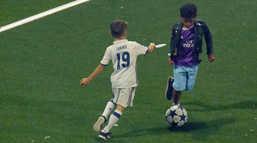 Runs in the family! Cristiano Ronaldo Jr displays dazzling dribbling skills at UCL final