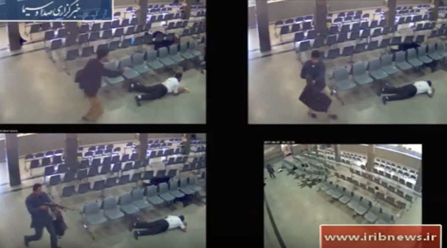 Moment terrorists storm Iran parliament caught on CCTV (EXTREMELY GRAPHIC)