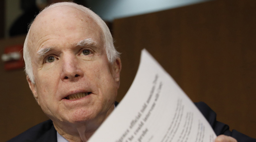 McCain blames late night baseball game for bizarre Comey questioning