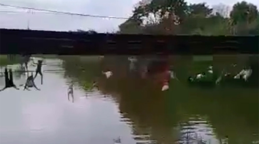 Horrifying moment bridge collapse leaves dozens injured caught on camera (VIDEO)
