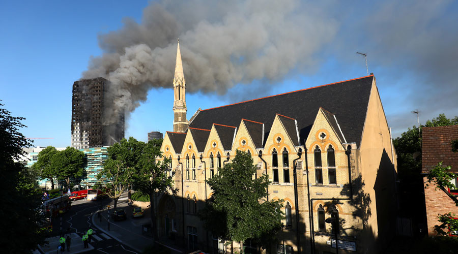 Man ‘caught baby dropped from 9th or 10th floor’ of burning London tower – witness