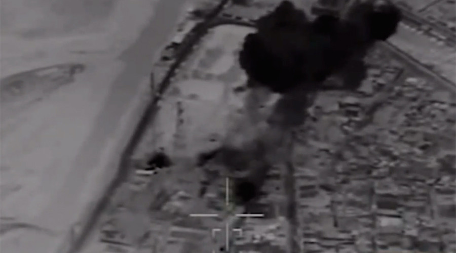 Drone footage shows Iranian missiles striking ISIS targets in Syria (VIDEO)
