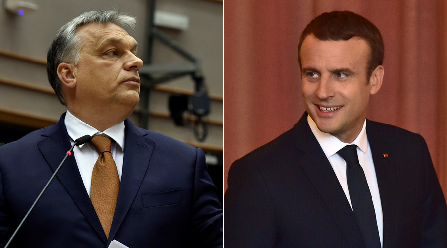 Orban & ‘new boy’ Macron engaged in verbal slugfest over EU policies