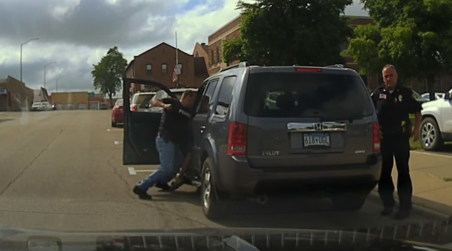 ‘Still had my seatbelt on’: Police dashcam shows cop assaulting driver (VIDEO)