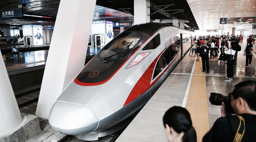 China unveils first domestically-built bullet train