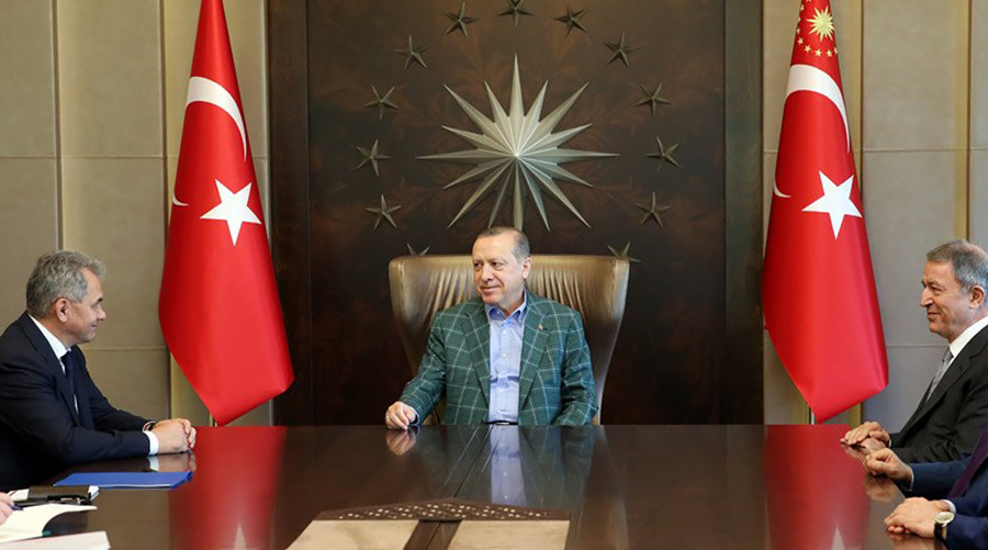 Turkish President Erdogan meets Russia’s defense minister in Istanbul
