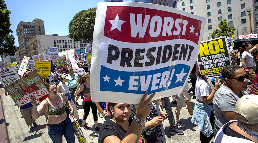 ‘Not my president’: Protesters rally across US for Trump’s impeachment
