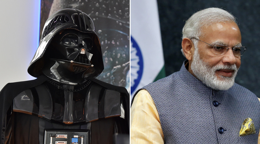 Modi force be with you: Indian PM exits speech to Darth Vader music