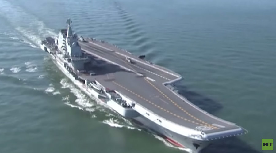 Chinese aircraft carrier conducts naval drills amid regional tensions (VIDEOS)