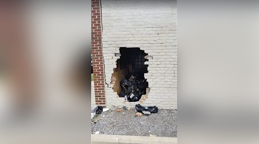 ‘Wrecking ball’ motorcyclist obliterates wall in horrifying high-speed smash (VIDEO)