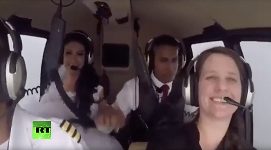 Horrific moment helicopter crash kills 4 travelling to wedding caught on camera (DISTURBING VIDEO)