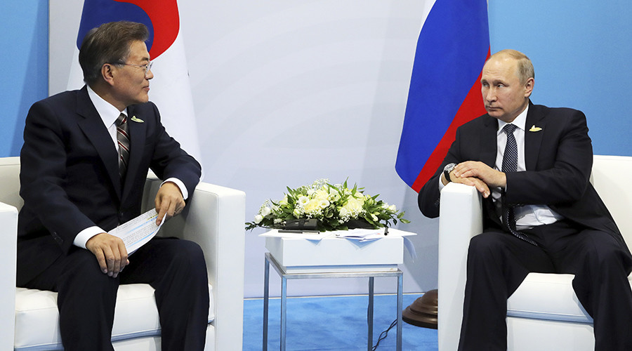 ‘Must keep cool heads’: Putin & S. Korea’s Moon discuss Pyongyang at G20