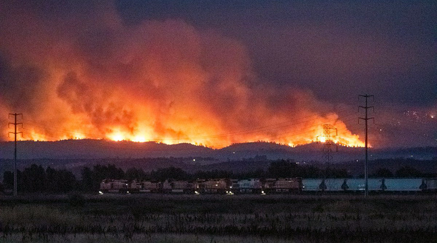 ‘Terrifying’ wildfires force nearly 8,000 to evacuate in California