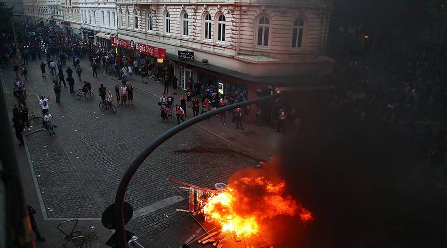G20 protest out of control as violent clashes break-out across Hamburg G20 protest out of control as violent clashes break-out across Hamburg