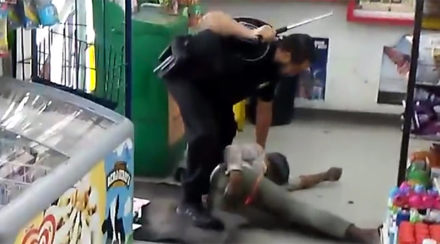 ‘Let it go or I’m gonna shoot you’: Cop caught beating homeless woman on camera (GRAPHIC VIDEO)