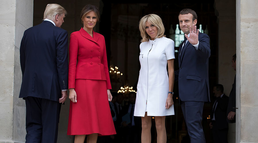 Trump compliments French first lady’s figure in awkward moment