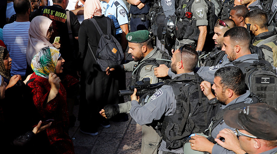 Scuffles erupt outside reopened Temple Mount as Palestinians decry new Israeli security measures